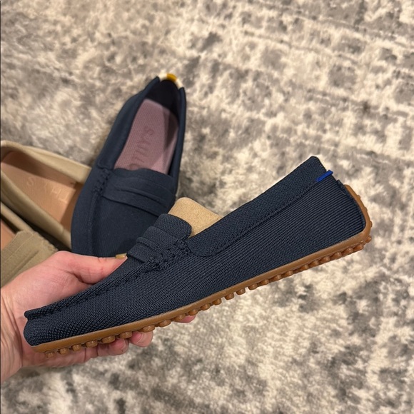 Women’s Rothy’s Navy & Tan Loafers - Picture 2 of 5